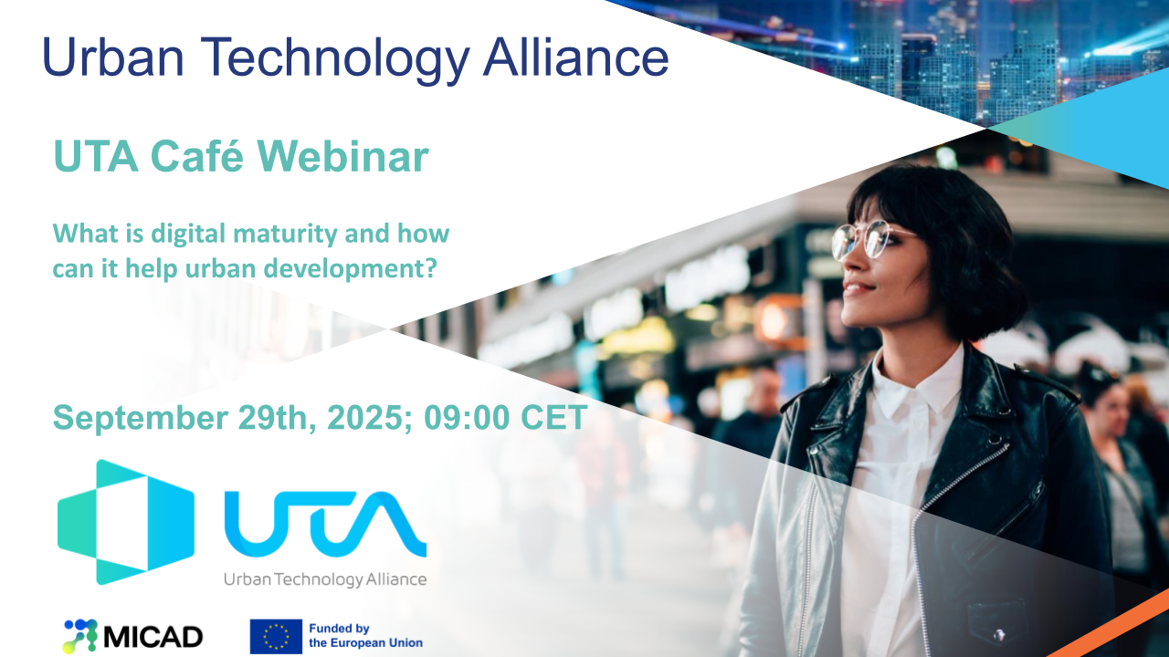 Webinar invitation: UTA Café on digital maturity and urban development, September 29, 2025, 09:00 CET